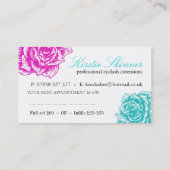 カスタムな目の鞭延長名刺 予約カード (裏面)