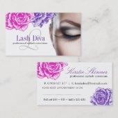 カスタムな目の鞭延長名刺 予約カード (正面/裏面)