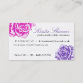 カスタムな目の鞭延長名刺 予約カード (裏面)