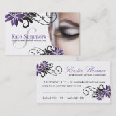 カスタムな目の鞭延長名刺 予約カード (正面/裏面)