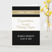 カスタムな看護程度の大学卒業カード カード (黄色い花)