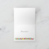 カスタムな砂糖のスカルおよび花のメッセージカード カード (内部)