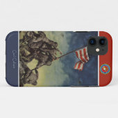 カスタムな硫黄島の旗の海兵隊員のiPhoneの場合 Case-Mate iPhoneケース (裏面(横))