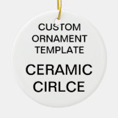 カスタムな磁器の円形のクリスマスツリーのオーナメント セラミックオーナメント (正面)