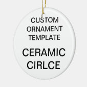 カスタムな磁器の円形のクリスマスツリーのオーナメント セラミックオーナメント (左)