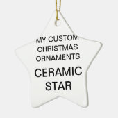 カスタムな磁器の星のクリスマスツリーのオーナメント セラミックオーナメント (左)
