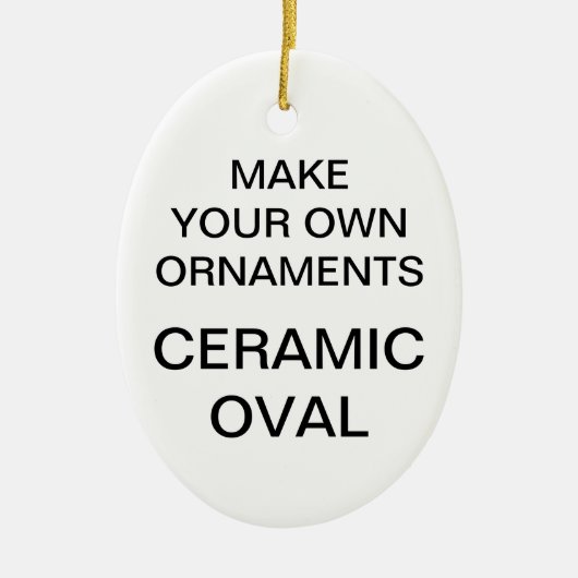 カスタムな磁器の楕円形のクリスマスツリーのオーナメント セラミックオーナメント (正面)