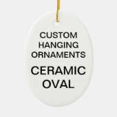 カスタムな磁器の楕円形のクリスマスツリーのオーナメント セラミックオーナメント (正面)