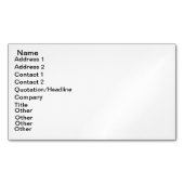 カスタムな磁気名刺 マグネット名刺 (正面)