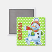 カスタムな磁石のクリスマスの雪だるまの特性 マグネット (正面/裏面)