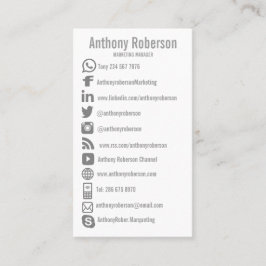 カスタムな社会的な媒体アイコン 名刺