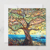 カスタムな祈りの言葉の背部が付いている私達の父の正方形カード 招待状 (正面)