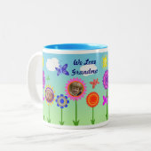 カスタムな祖母/母母の日のマグ ツートーンマグカップ (正面左)