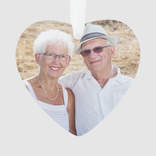 カスタムな祖父母の写真の休日のオーナメント オーナメント (正面)