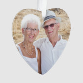 カスタムな祖父母の写真の休日のオーナメント オーナメント (正面)