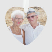 カスタムな祖父母の写真の休日のオーナメント オーナメント (裏面)