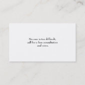 カスタムな私用調査の名刺 名刺 (裏面)