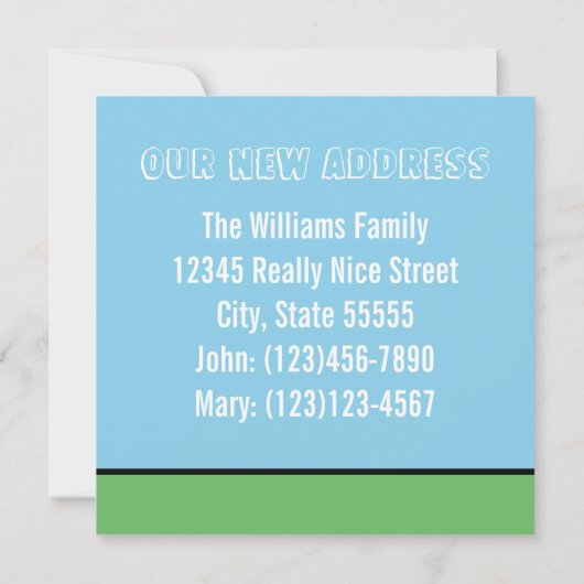 カスタムな移動トラックの移動発表 案内状 (裏面)