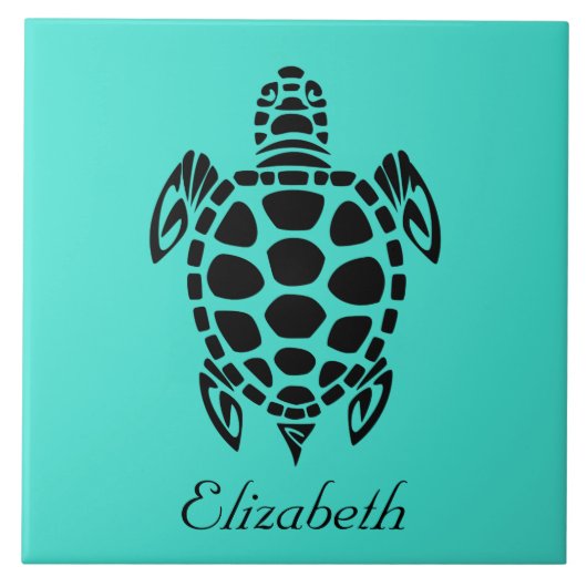 カスタムな種族のウミガメのターコイズ タイル (正面)
