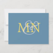 カスタムな空軍モダンな結婚RSVP 出欠カード (裏面)