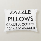 カスタムな等級綿のアクセントの枕ブランクのテンプレート アクセントクッション (正面)