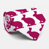 カスタムな紫色のバニーウサギのシルエット ネクタイ (ロール)