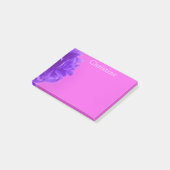 カスタムな紫色のラズベリーの花柄 ポストイット (アングル)