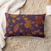 カスタムな紫色色の金紅葉 ランバークッション (ブランケット)