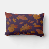 カスタムな紫色色の金紅葉 ランバークッション (裏面)