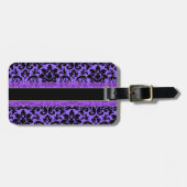 カスタムな紫色 ラゲッジタグ (正面横)