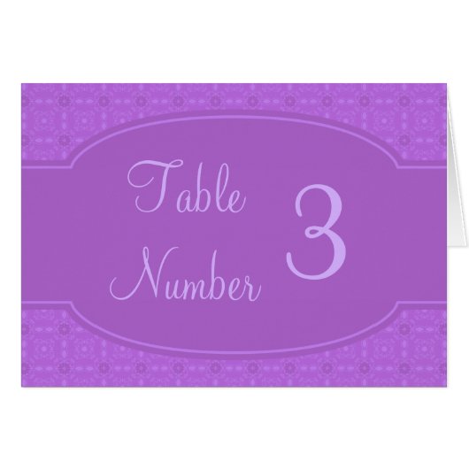 カスタムな結婚式のテーブル数カード (正面横)