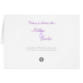 カスタムな結婚式のテーブル数カード (裏面横)