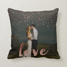 カスタムな結婚式の写真ののどのばら色の金ゴールド愛文字