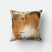 カスタムな結婚式の写真の記念品 クッション (裏面)