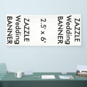 カスタムな結婚式の旗2.5' x 6' 横断幕 (トレードショー)