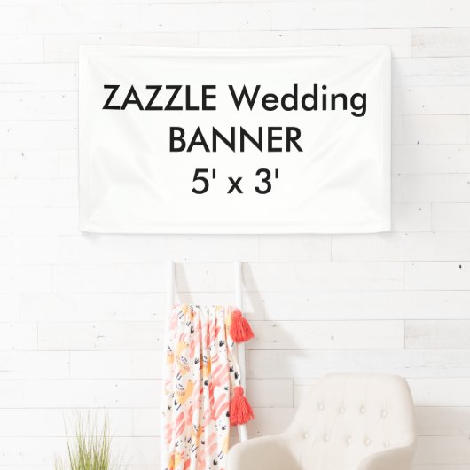 カスタムな結婚式の旗5' x 3' 横断幕 (インサイチュ)