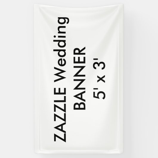 カスタムな結婚式の旗5' x 3' 横断幕 (縦)