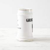 カスタムな結婚式の花婿の付添人ビールステイン ビールジョッキ (中央)