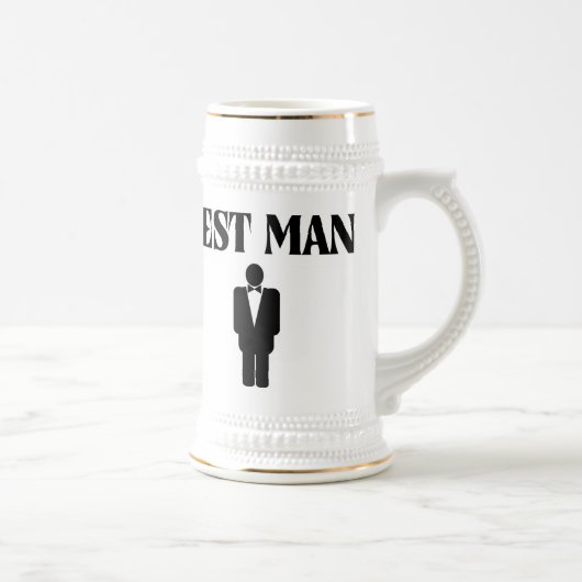 カスタムな結婚式の花婿介添人ビールステイン ビールジョッキ (右)