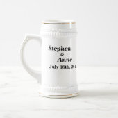 カスタムな結婚式の花婿介添人ビールステイン ビールジョッキ (左)