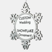 カスタムな結婚式の雪片のオーナメントの装飾 スノーフレークピューターオーナメント (右)
