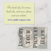 カスタムな結婚式のWebページカード 名刺 (正面/裏面)