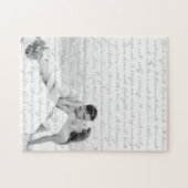 カスタムな結婚記念日の写真のギフト ジグソーパズル (横)