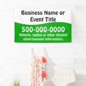 カスタムな緑の白い事業広告 横断幕 (インサイチュ)