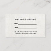 カスタムな美容師の原稿のサロンのアポイントメント#3 予約カード (裏面)