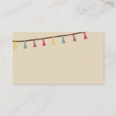 カスタムな背景色のかわいいラマ 名刺 (裏面)