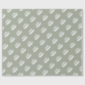 カスタムな背景色のバイキングの船 ラッピングペーパー (フラット)