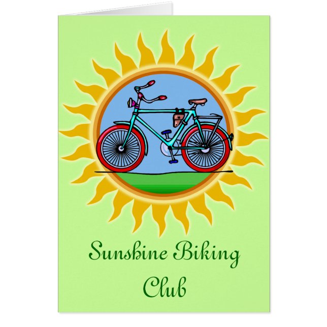 カスタムな自転車に乗るクラブロゴの衣服 (正面)