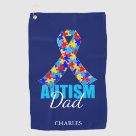 カスタムな自閉症のパパ ゴルフタオル