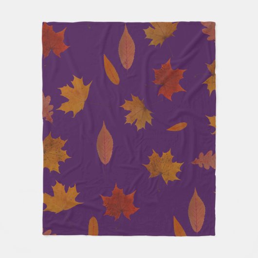 カスタムな色で写真紅葉 フリースブランケット (正面)